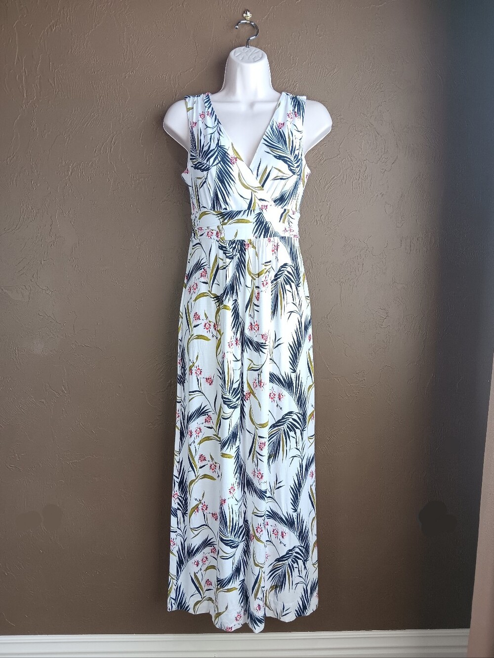Ann Taylor Women's Floral Hawaiian Empire Waist Maxi Dress Petite Size XSP